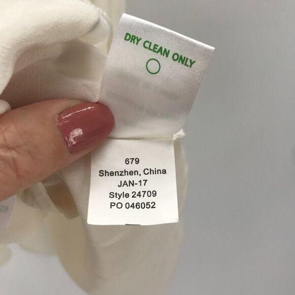 Lilly Pulitzer Cami Tank Womens XS Ivory Silk Ruffled V Neck Tasseled Boho - Picture 8 of 11